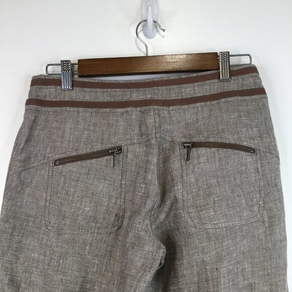 H & M Zippered Pockets Wide Leg Linen Pants Size 6 - Picture 11 of 11